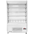 black supermarket open fruit display freezer vegetable chiller cake display stand refrigerated container   refregerator